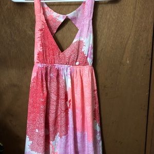 Pink open back sundress